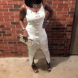 Long maxi dress with split in the middle